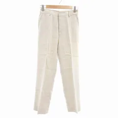 スピック&スパン Spick&Span スリムテーパードパンツ スラックス センタープレス 麻 リネン 36 ベージュ /AE ■MA