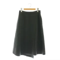 マッキントッシュ ロンドン MACKINTOSH LONDON ウールラップ風スカート フレア ミモレ ロング 36 グレー /AT ■OS