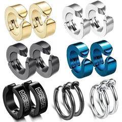 【数量限定】フープ イヤリング ノンホール イヤーカフ リングピアス フェイクピアス クロス メンズ めんず ユニセックス ピアス アレルギー対応 フェイク プレゼント GOKEI