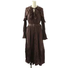 リリーブラウン Lily Brown ベルテッドワッシャーフリルワンピース F モカ /DO ■OS