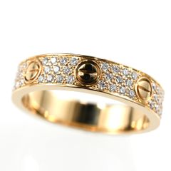 Cartier カルティエ ミニラブリング パヴェモデル K18YG イエローゴールド SIZE:48 Au750 指輪