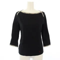 バーバリー ロンドン BURBERRY LONDON Tシャツ カットソー 七分袖 チェック 2 ブラック FAA54-015 /TK ■MU