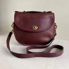 RARE Vintage Coach Plaza Bag Small Burgundy Leather 80s USA