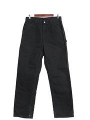 【お得なクーポン配布中!】 US企画 カーハート ウォッシュド ダック ペインター パンツ メンズ 32 34 / フランネル ライナー付き ストレート ワーク ヘビーウェイト 黒
