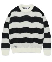 新商品 ビジョンストリートウェア ヘアリー ウェーブ ストリップ ニット