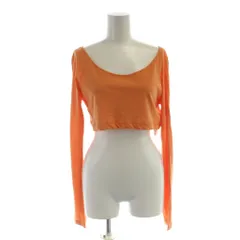 チノ CINOH タグ付き COSMORAMA SHORT PULLOVER コスモラマ ショート プルオーバー カットソー 長袖 ボートネック 38 M オレンジ 24SCU010 /KW ■GY55