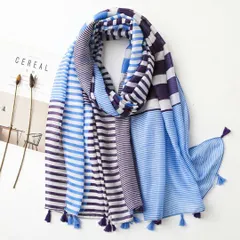 ストール 大判ストール ビスコース ボーダー マリン ボーダー柄 春小物 春コーデ 大人カジュアル 上品 シンプル 通勤 通学 デイリー お出かけ 防寒 冷房対策 卒業式 入学式 入園式 卒園式 新生活  バレンタイン ギフト プレゼント レディース