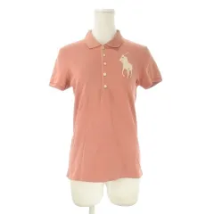 ラルフローレン RALPH LAUREN ポロシャツ L ピンク コーラル 襟付き 半袖 ビッグポニー ロゴビーズ刺繍 /CK16 ■GY58