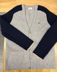 95 ラコステ ウール ニット カーディガン