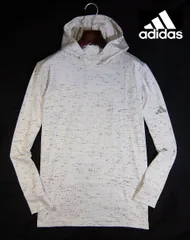 ※月393新品▼ アディダス ゴルフ 【 M 】 ADIDAS GOLF プルオーバーフーディー 吸汗速乾 長袖 フーディー パーカー UPF50+ ベージュ系