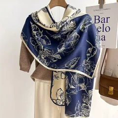 大判ストール 手描き風 デザイン 薄手 ポリエステル 春 秋 日焼け止め 軽やか 首元 彩る 二色 使い分け アレンジ自在 レディース お花見 旅行 デート 普段使い プレゼント ギフト 即購入OK 送料無料