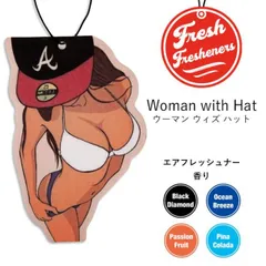 フレッシュフレッシュナー ウーマン ウィズ ハット (全4種) 車用 芳香剤 エアフレッシュナー 吊り下げ アメリカ ギャル SEXY カーアクセサリー Fresh Fresheners