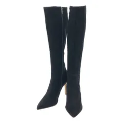 DIANA ダイアナ サイドジップスウェードヒールロングブーツ  ブラック 24 1/2