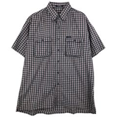 90s OLD STUSSY チェックシャツ 半袖シャツ - メルカリ