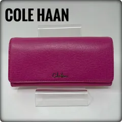 コールハーン (COLE HAAN) レザー 二つ折り長財布 ピンク