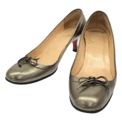 Christian Louboutin クリスチャンルブタン MARCIA BALLA リボンパンプス  ゴールド系 37