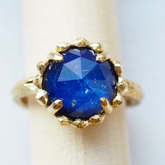 ISETAN マーキースカット ラピスラズリ ムーンストーン リング - メルカリ