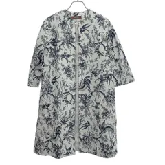 Max Mara Studio マックスマーラ ステュディオ トワルドジュイ ノーカラーコート 61260314670 ホワイト×ネイビー 34のサムネイル