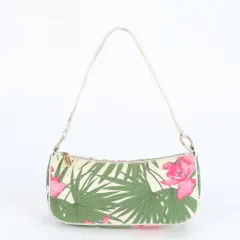 美品 セリーヌ ボタニカル柄 アクセサリーポーチ レザー ショルダーバッグ 肩掛け ワンショルダー トート ハンド レディース ECE CR3-7【中古】