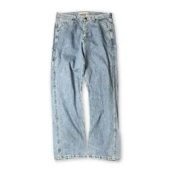 (36) Lee リー ライトブルー バッグカーゴ カーペンター デニム パンツ