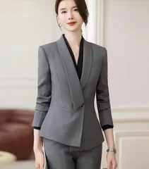 新品 【キャミソール/コサージュ/スカーフ付き 】スーツ レディース 入学式 ママスーツ 5点セット セットアップ 洗える パンツスーツ ビジネススーツ リクルートスーツ 30代 40代 50代 mlbga