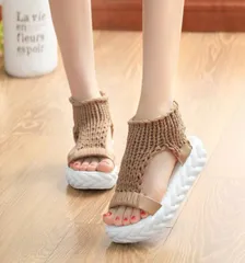 新品 厚底サンダル レディース ニットサンダル スポーツサンダル スニーカーサンダル 痛くない 履きやすい 歩きやすい 韓国ファッション 美脚 可愛い カジュアル 靴 通気性 mlsih