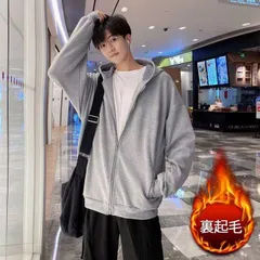 新品 パーカー メンズ スウェット 長袖 保温 ライトアウター ジップアップパーカー 秋 冬 トップス フード付き おしゃれ フード付き 運動着 mliyv