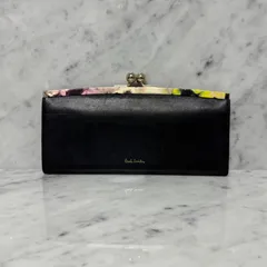 美品 Paul Smith ポールスミス がま口財布 フラワー 花柄 本革