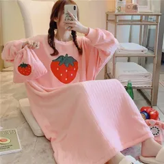 新品 ネグリジェ ワンピース パジャマ ルームウエア 部屋着 フリル ボーダー柄 レディース サンゴネル 防寒着 裏起毛 秋冬用 暖かい 可愛い mlhwv