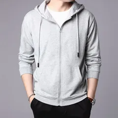 新品 パーカー スウェット ライトアウター メンズ ジップアップパーカー 長袖 薄手 秋 トップス フード付き mlglh