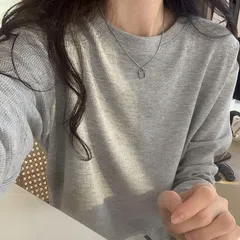 新品 未使用 Tシャツ レディース 長袖 ワッフル カットソー 長袖Tシャツ インナー 無地 トップス クルーネック チュニック 春服 Tシャツ カットソー カジュアル 柔らか シンプル mlxao