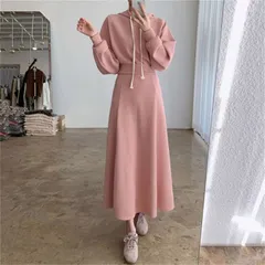 新品 上下セット レディース セットアップ 長袖 パーカー カットソー スウェット フード付き トップス スカート無地 mlrlj