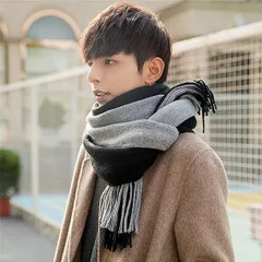 新品 メンズ マフラー ストール大判 ストライプ 秋冬 男性用 洗える 厚手 無地 防寒 暖かい ブロックチェック ビジネス マフラー 防風 保温 もこもこ あったか 防寒対策 mlwsw
