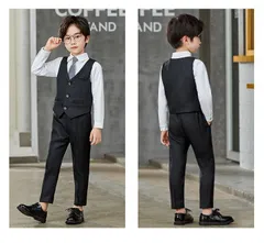 新品 入学式 スーツ 男の子 フォーマル 子供服 結婚式 卒園式 卒業式 七五三 スーツセット ベスト パンツ ネクタイ フォーマル スーツ キッズ 男の子 キッズスーツ 発表会 入学式 mlxfv