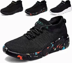 新品 シューズ 未使用 メンズ スニーカー レディース スポーツシューズ ランニングシューズ 運動靴 黒 スリッポン ウォーキングシューズ トレーニング カップル 靴 ジョギング 厚底 幅広 カジュアル 超軽量 通気 大きい 人気 滑り止 mlaae