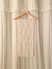 アイボリー クリーム 花 フラワー レース マフラー スカーフ