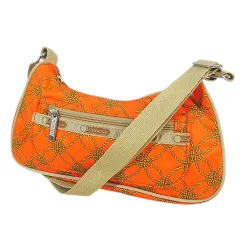 レスポートサック LesportSAC ショルダーバッグ ポシェット チェーンプリント オレンジ 
