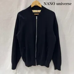 ナノユニバース nano universe lb.03 ニットブルゾン フルジップ カーディガン black M レディース M ISItems【USED】【古着】【中古】50151077