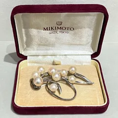 ミキモト アコヤパール シルバーブローチ  パール9粒 / MIKIMOTO アコヤ真珠 STERLING SILVER