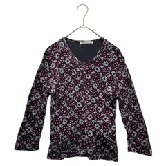 Y's(ワイズ) 00's Flower Crew Neck Cardigan フラワー クルーネック カーディガン YD-T12-861 3 レッド×パープル