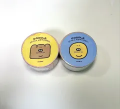 アイコニック ドゥードゥル付箋 イージーカット/ロールメモ帳 メモロール 丸のままマスキングテープ 2個まとめ