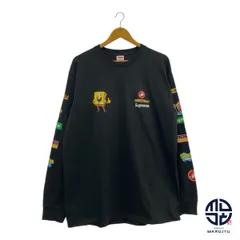 Supreme シュプリーム 黒 ブラック シュプリーム×スポンジボブ ロングTシャツ ロンT トップス アパレル 服 ユニセックス メンズ レディース XLサイズ