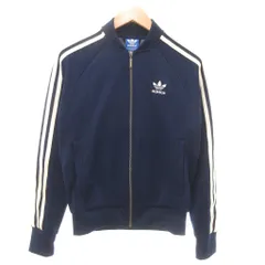 アディダスオリジナルス adidas originals トラックジャケット ブルゾン ジャージ トレフォイルロゴ M 紺 ネイビー /YJ