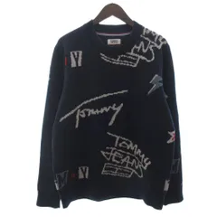トミー TOMMY JEANS ニット セーター クルーネック ネイビー XL