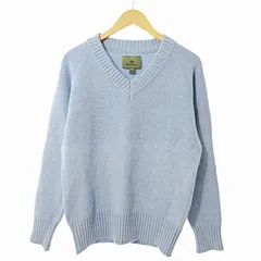 ナイジェルケーボン NIGEL CABOURN Vネック ウール セーター ニット プルオーバー 48 サックスブルー 0709 IBO76のサムネイル