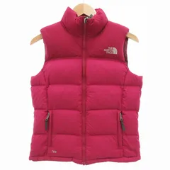 ザノースフェイス THE NORTH FACE ヌプシ ダウンベスト アウトドアウエア ロゴ 刺繍 S ピンク 700FP /FF IBO78