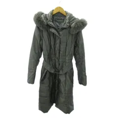 ボディドレッシングデラックス BODY DRESSING Deluxe ダウンコート フード フォックスファー ロング丈 36 グレー 0918 ■YHS4