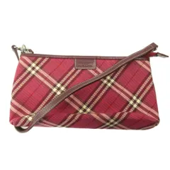 バーバリーブルーレーベル BURBERRY BLUE LABEL ミニ ショルダーバッグ ノバチェック キャンバス ピンク 0108