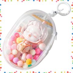 Clearance Sale! Clear PVC Ita Bag, Waterproof and Dustproof Storage Case for Stuffed Animals, Figures, and Dolls, Protective Case with Keychain, Zippered Closure, Lightweight, Cute, Travel, Gift (White)