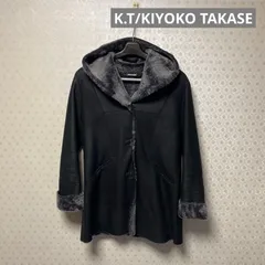 ⭐️美品⭐️定価25万円程⭐️K.T/KIYOKO TAKASE ⭐️フード付ムートンコート/ジャケット⭐️ブラック⭐️サイズ15